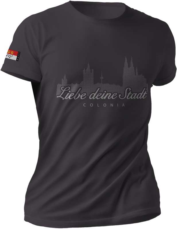 Köln-Shirt »Liebe deine Stadt« Frauen Grau | Im Köln Shop online kaufen